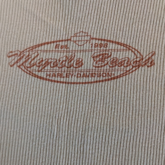 Harley Davidson Ribbed Logo Tank Top, Size Medium - Picture 5 of 8